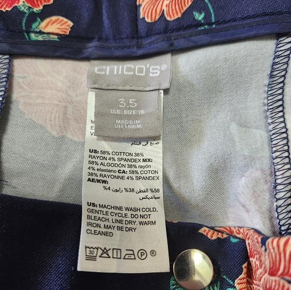 Chico's Floral Ankle Pants Size 18 - Picture 5 of 5